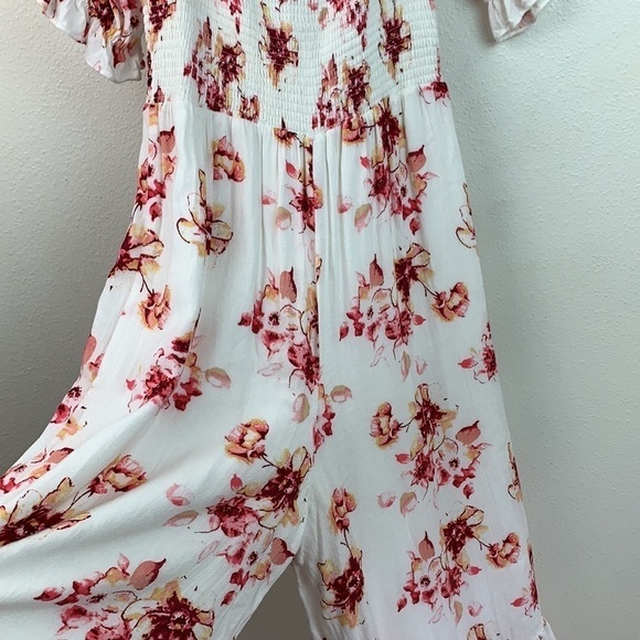 Sugar lips jumpsuit square neck wide crop leg EUC - Picture 4 of 9